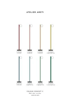 Lampadaire - Tube With Globes And Cones - Concept Colour C -Décoration D'intérieur lampadaire tube with globes and cones concept colour a 6